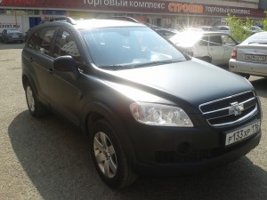 Chevrolet Captiva - оклейка авто черным матом