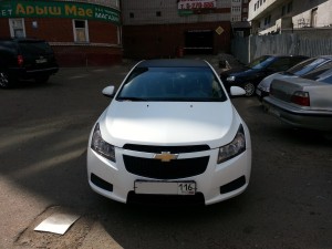 Chevrolet Cruze - оклейка авто белым матом