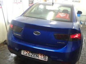 Тонировка фар автомобиля Kia Cerato - август 2013