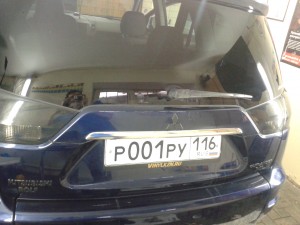 Mitsubishi Outlander - оклейка салона авто, покрытие значков Пласти Дипом - 19 сентября 2013