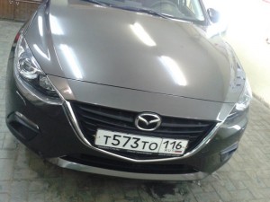 Бронирование кузова антигравийной пленкой автомобиля Mazda 3, тонировка - 07.03.2014