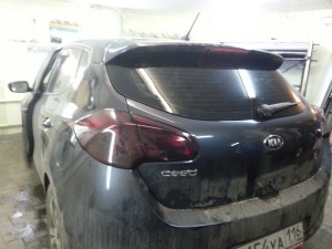 Kia Ceed  - тонировка стекол авто и фар в Казани, бронирование под ручками - 16.04.2014