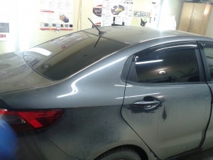 Kia Rio - тонировка автомобиля в Казани - 25.03.2014