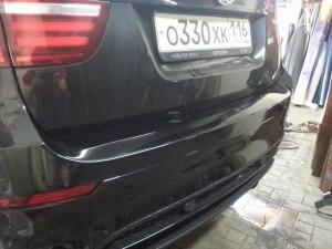 BMW Х6 - бронирование погрузочной части заднего бампера - 04.06.2014