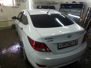 Hyundai Solaris  - тонировка автомобиля - 21.06.2014