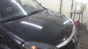 Renault Sandero - полировка капота, бронирование авто от сколов - 28.07.2014