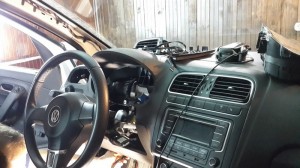 VW Polo - установка сигнализации на авто в Казани - август 2014