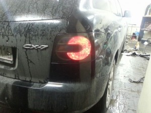 Mazda CX-7 - установка ксенона и тонировка фар - 27.08.2014