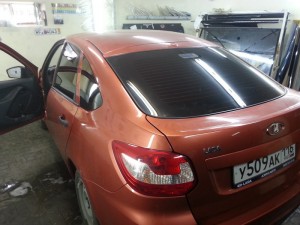 Лада Гранта лифтбек - тонировка авто, цена 1800 рублей - 06.09.2014