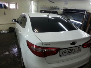 Kia Rio - тонировка автомобиля, цена 1600 рублей, сентябрь 2014