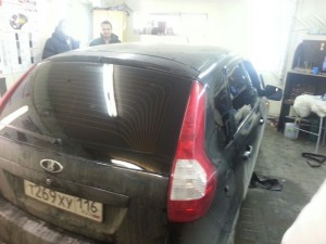 Лада Калина - тонировка пленкой Armolan Onyx - 04.11.2014