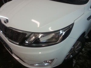 Kia Rio - бронирование антигравийной пленкой и тонировка авто - 20.12.2014