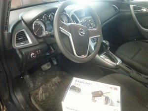 Opel Astra - установка сигнализации с автозапуском StarLine А94, установка парктроников