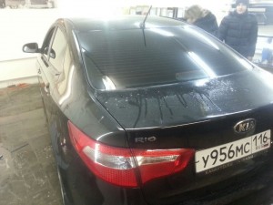 Kia Rio - тонировка стекол автомобиля - декабрь 2014