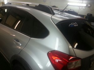 Subaru XV  - тонировка задней части 95%, передних стекол 65% -  08.01.2014