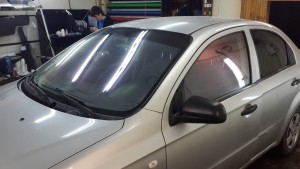 Chevrolet Aveo - тонировка задней части автомобиля, на лобовое и передние боковые нанесена атермальн...