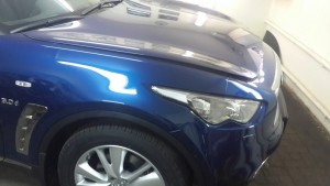 Infiniti QX70 - бронирование капота, бампера, крыльев антигравийной полиуретановой пленкой - цена 22...