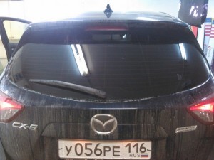 Mazda CX-5 тонировка задней части пленкой Lumar, передние стекла 3М CrystallineCR90 - апрель 2015