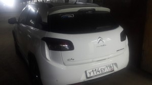 Citroen C4 Aircross - оклейка и тонировка фар, август 2015