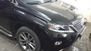 Lexus RX 350 - бронирование передней части авто полиуретановой антигравийной пленкой, цена 17 000 ру...