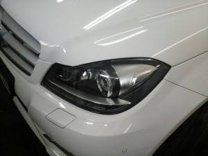 Mercedes-Benz C класса - бронирование капота, передних фар