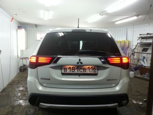 Mitsubishi Outlander - сертифицированная установка сигнализации StarLine A93, тонировка, тонировка ф...