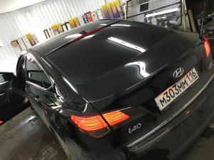 Hyundai i40 - тонировка задней части авто 95%, передней 30%