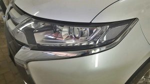 Бронирование передних фар - Mitsubishi Outlander