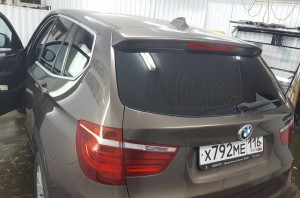 BMW X3 - тонировка задней части авто пленкой Ultra Vision High Performance, передней части Armolan S...