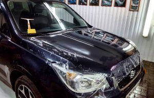 Бронирование капота антигравийной пленкой Subaru Forester