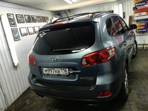 Тонировка задней полусферы пленкой Armolan Onyx - Hyundai Santa Fe