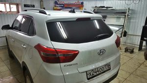 Тонировка задней части авто пленкой Llumar ATR 05%, передние боковые 70% светопропускания - Hyundai ...