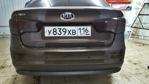 Тонировка задних фонарей Kia Rio