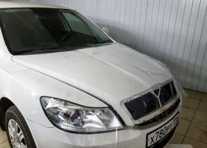 Бронирование капота автомобиля Skoda Octavia