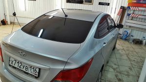 Тонировка задней части кузова авто Hyundai Solaris