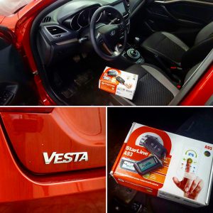 Сертифицированная установка сигнализации с автозапуском Staline A93 - Lada Vesta