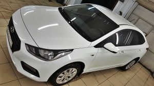 Бронирование кузова антигравийной пленкой от сколов и царапин - Hyundai Solaris New 2017