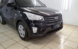 Бронирование антигравийной плёнкой передней части автомобиля - Hyundai Creta