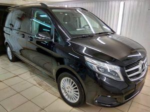 Бронирование антигравийной плёнкой передней части автомобиля Mercedes-Benz Viano