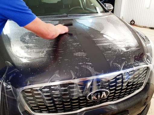 Бронирование передней части кузова пленкой от немецкого производителя Oraguard — Kia Sportage