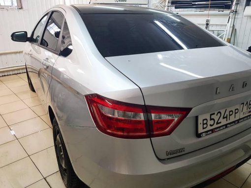 Тонировка стекол пленкой ULTRAVISION, оклейка крыши пленкой Avery — Lada Vesta