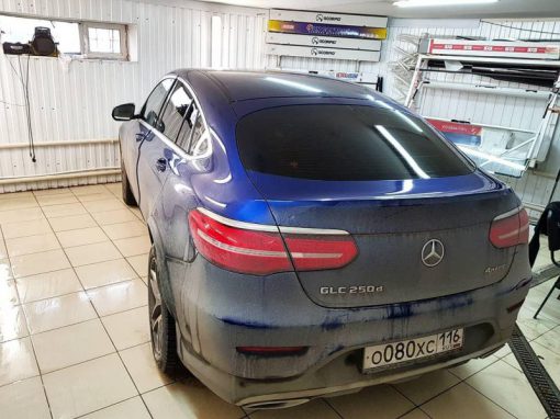 Mercedes-Benz GLC Coupe — затонировали заднюю часть пленкой Llumar ATR 05, передние боковые атермальной пленкой Ultra Vision Sun Protection Aquamarine