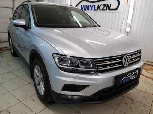 VW TIGUAN 2 — установили автосигнализацию Starline A93 GSM, забронировали капот, под ручками и затонировали стекла пленкой ULTRAVISION