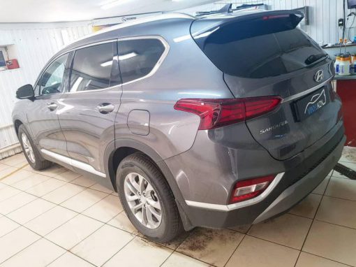 Hyundai Santa Fe — тонировка пленкой Llumar 95% стекол автомобиля