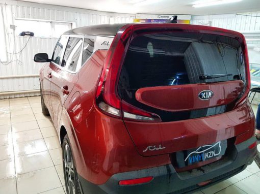 Kia Soul 2019 — затонировали заднюю часть пленкой ULTRAVISION SUPREME THERMO HP, бронирование фар