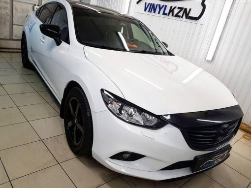Mazda 6 — тонировка передних боковых пленкой Carbon HP, оклейка передней части кузова пленкой Oracal 970