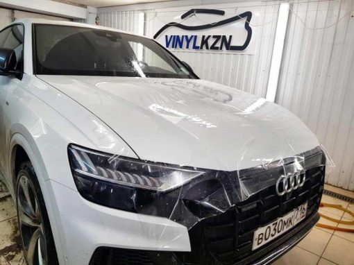 Audi Q8 — забронировали часть капота полиуретановой пленкой Hexis Bodyfance
