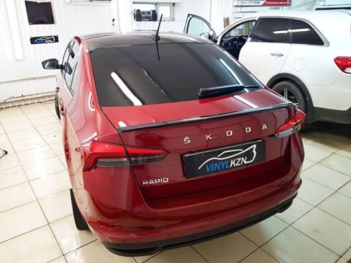 Skoda Rapid — оклейка крыши пленкой UltraVision, тонировка стекол UltraVision