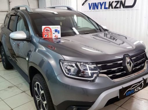 Renault Duster — бронирование кузова, установка автосигнализации Starline S96 BT GSM, тонировка задней части