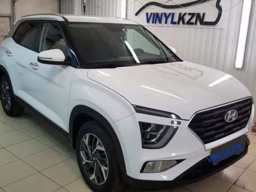 Бронирование кузова автомобиля Hyundai Creta, тонировка задних стекол пленкой UltraVision SUPREME THERMO